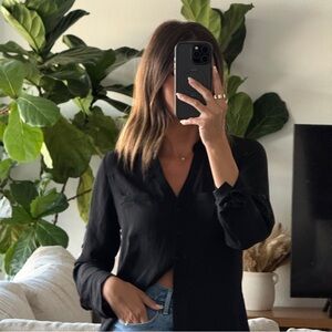 Express Black Button Down Shirt for Women